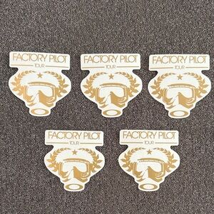 Oakley Vintage Factory Pilot Tour Stickers Lot of 5 NEW